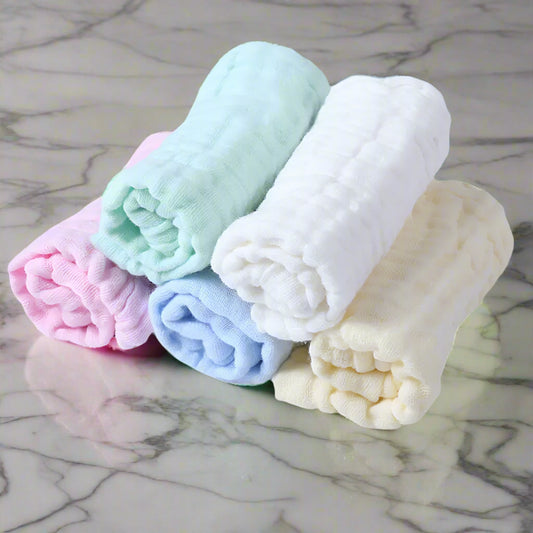 Premium Cotton Gauze Towel Set | 10x10" (Worth £16.99)